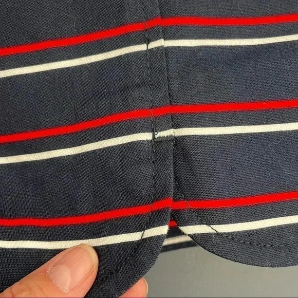 Tommy Hilfiger Women’s Striped Skirt 0 Lined Front Pockets Back Zipper Nautical - Picture 10 of 15